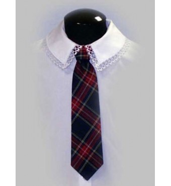 школьный галстук 3932-26 темно-синий, бордовый
