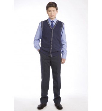 брюки школьные для мальчика Айвенго R161П синий